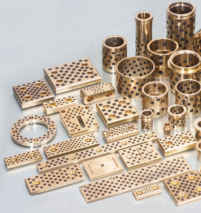 Solid Bronze Graphite Plugged Bushings With Good Wear And Proper Hardness