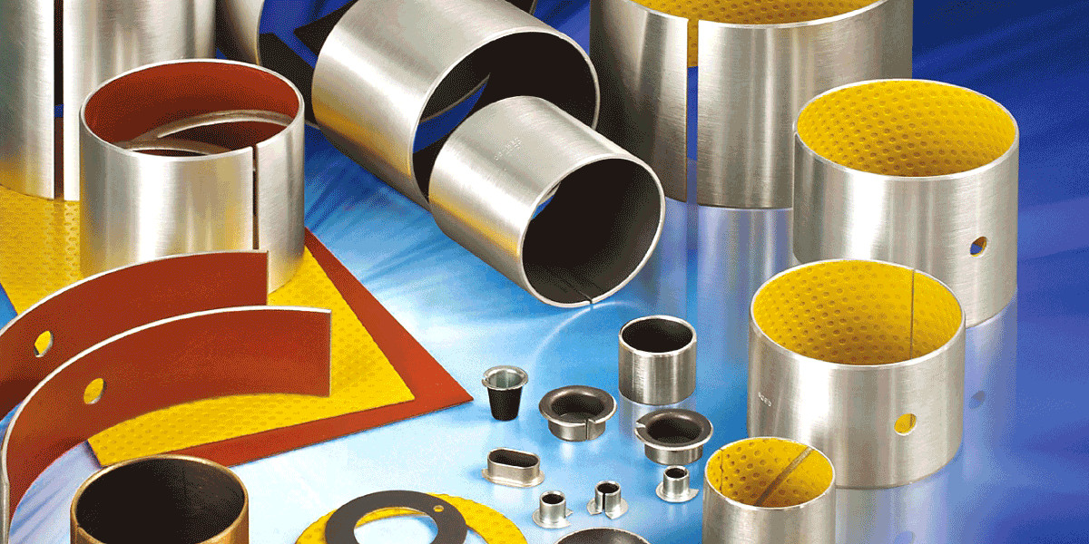 PTFE Composite Flat Strips Bushings, Carbon Steel Sintered Bronze Inch