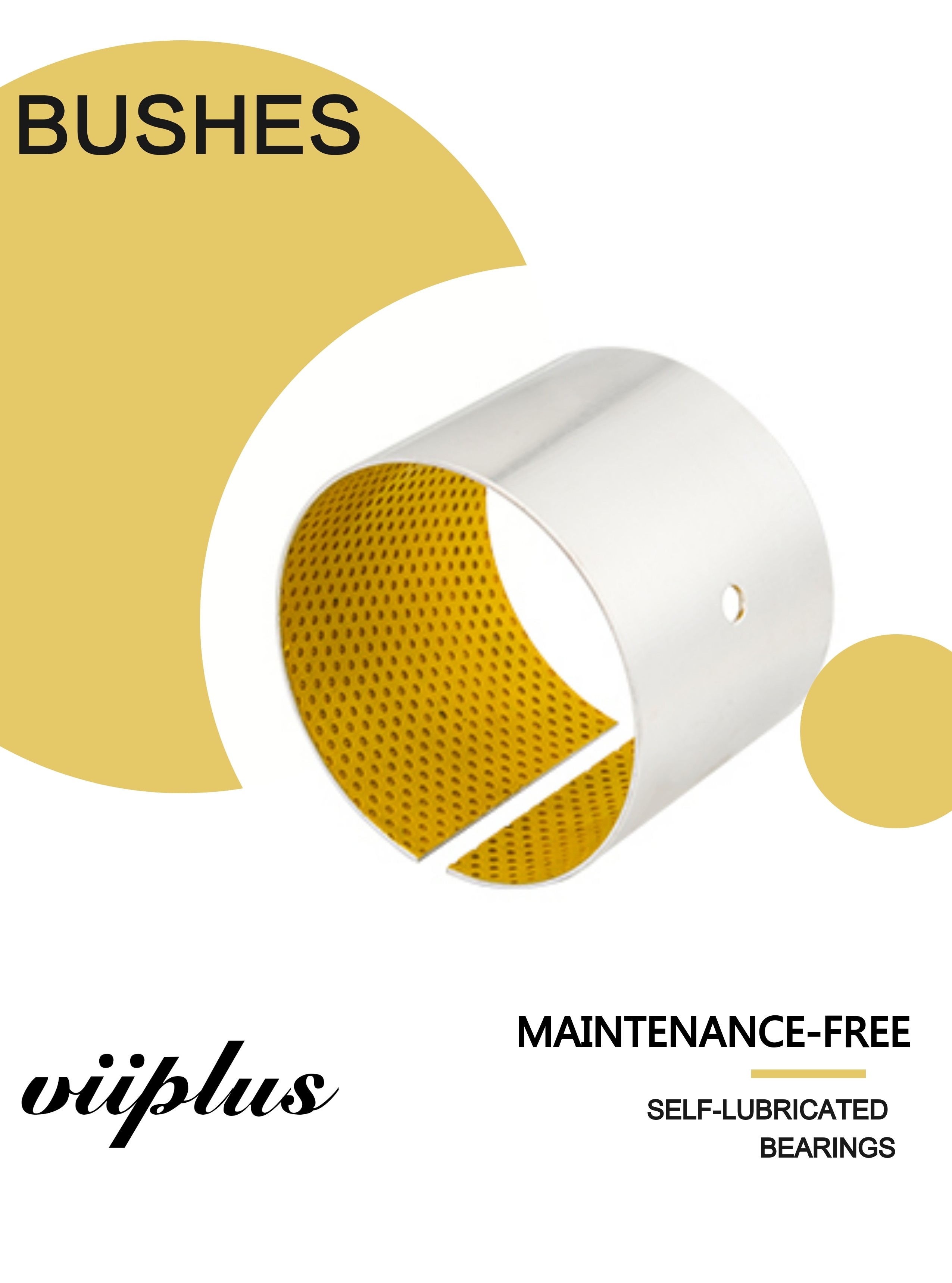 Sleeve Acetal Plastic POM Plain Bearings Grease Lubricated Composite Bushings