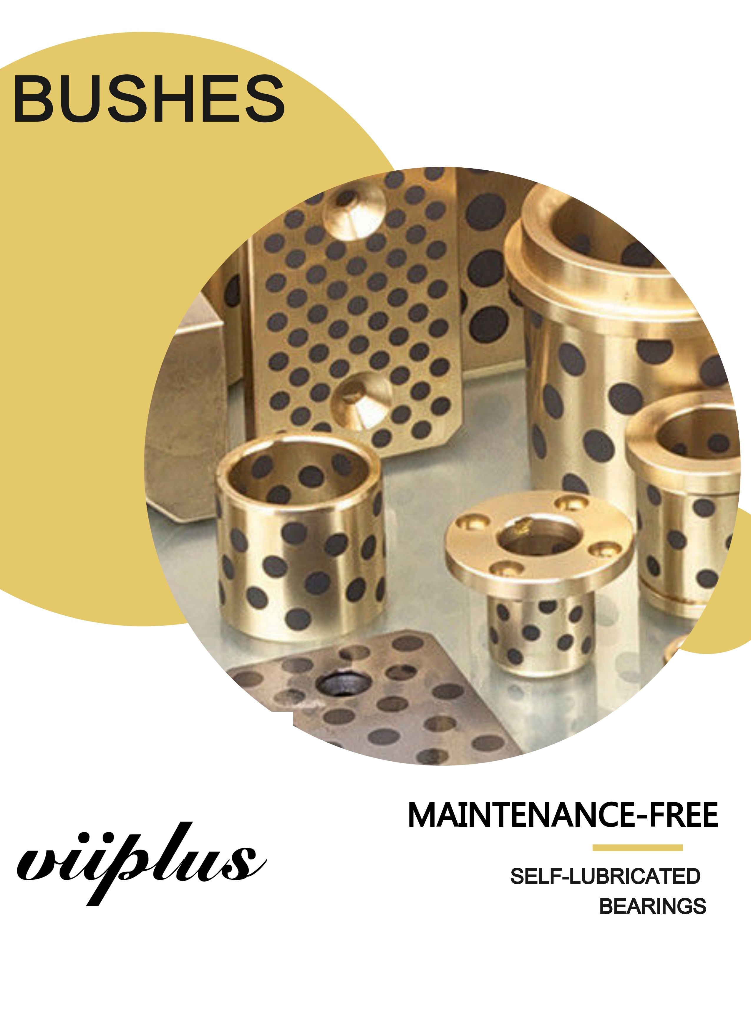 Extra Large Size Bronze Graphite Plugged Bushings flange dimensions