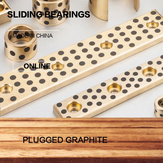 Brass High Strength Flange Embedded Graphite Plugged Bushings Mating