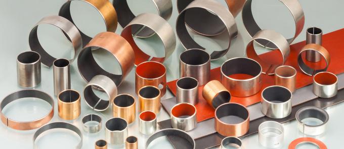 Standard Flange Size Teflon PTFE Dry Sliding Bearing Bushes In Air Compressor