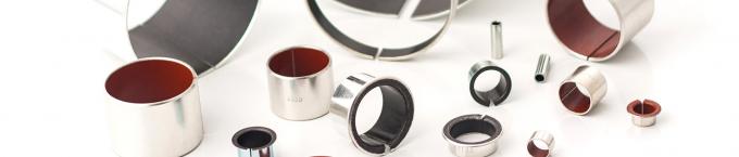 Tin - Plated Steel / PTFE Dry Valve Bushing , Composite Sliding Bearing