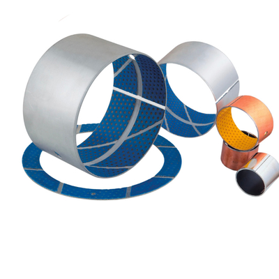 Good price Metal-Polymer Plain Bearings Oil/Grease Lubricated Bushing With Blue POM Coated Self Lubricating Bearing online