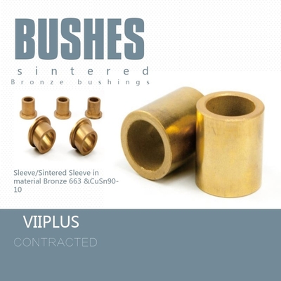 Sintered Bronze Oil Impregnated Self Lubricating Sleeve Bearings Good Corrosion Resistance