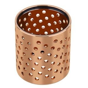 Grease Oil Hole Wrapped Bronze Bearings CuSn8 DIN 17662 FB092 Heavy Load