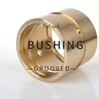 Precision Flanged Groove Cast Bronze Bushings Spiral Inside Groove Bearings