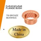 CuSn8 & CuSn6 Material Wrapped Bronze Sliding Bearing With Filled Lubrication Pockets
