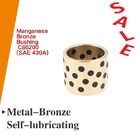 UNS C86200 430A Manganese Bronze Bushing Plugged Graphite Cast Flange Bearings