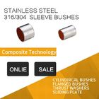 316 Stainless Steel Sleeve Bushing With Red Modified PTFE For Printing & Dyeing Machines