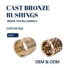 CNC Plugged Graphite Cast Bronze Sleeve Bearings For Oil / Grease Scrapers