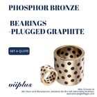 Oilless Graphite Plugged Bushings, Phosphor Bronze Bearings CuSn6Zn6Pb3 Material