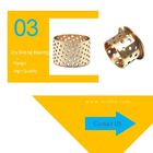 Bronze Flange Dry Sliding Bearing Bushing 35-39-30mm Perforated In Gold