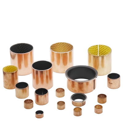 Orange POM Colour Polymer Plain Bearings Slit Greasing Hole Bronze Bushings