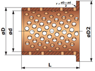 Homogeneous Bronze Bushing With Perforated Flange