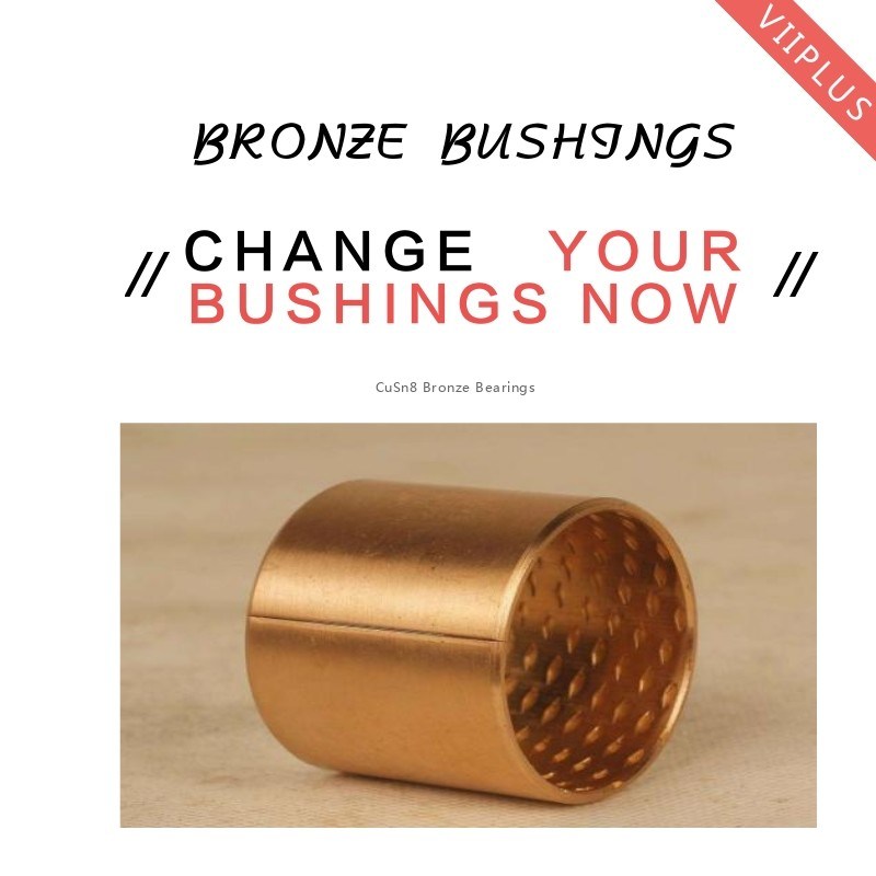 CUSN8P DIN 17662 Wrapped Bronze Bushing Large Lubricatin Depots Heavy