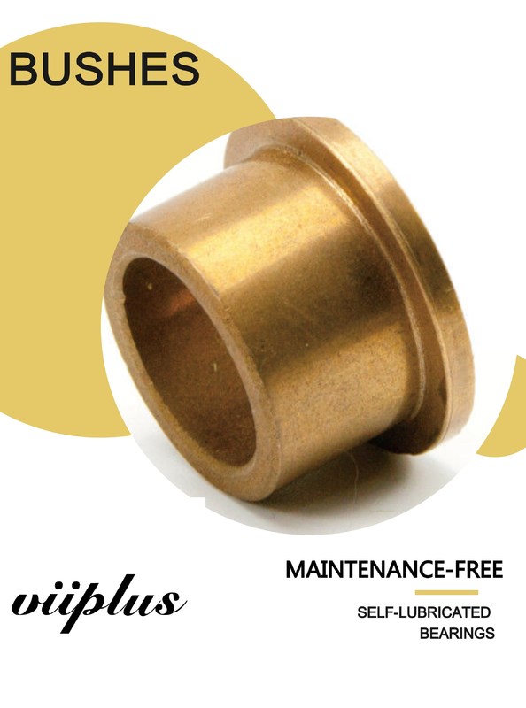 SAE 841 Excavator Oil Impregnated Bushings , Sintered Bronze Flanged