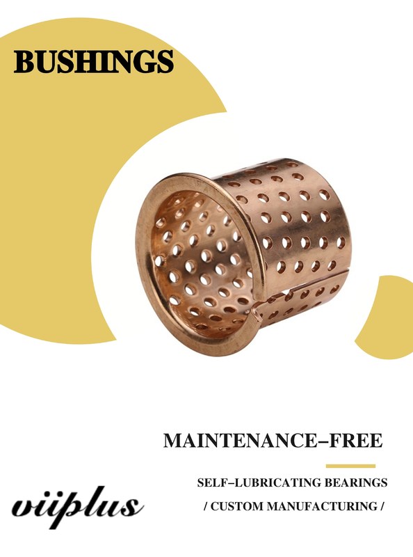 FB090 & 092 Tin Bronze Flange Slide Bearing Dimensional Tolerance Bronze Bushing CuSn8P (DIN