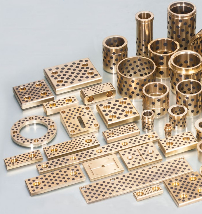 Oilless Self Lube Wear Plates Graphite plugged bronze wear plates C954