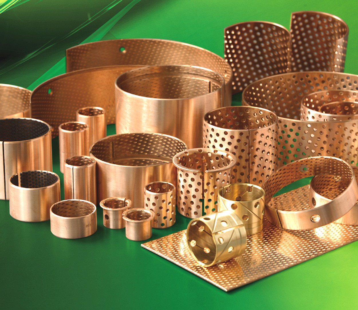 Bimetal Steel Shell Backed Hydraulic Motor Bush Plain Bearings High