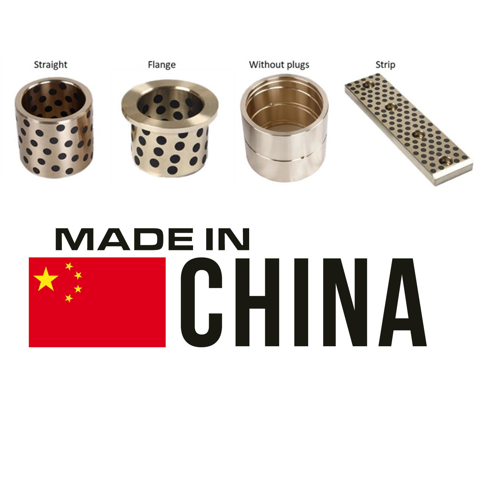 Plug Graphite Sleeve Guide Inch Sized Bushings , Bronze Graphite