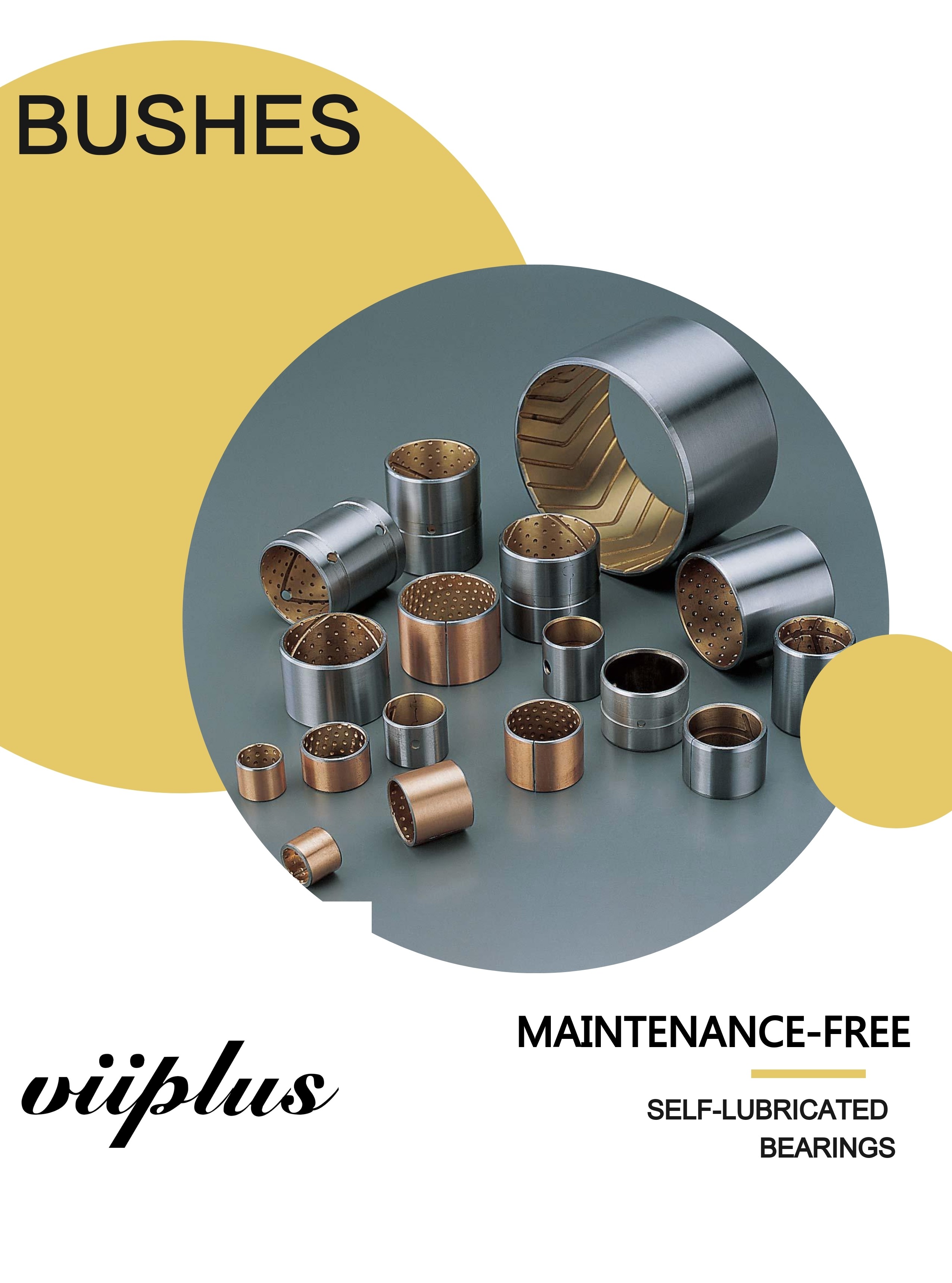 BimetalBushings JF800 Self Lubricating bearings Wrapped steel