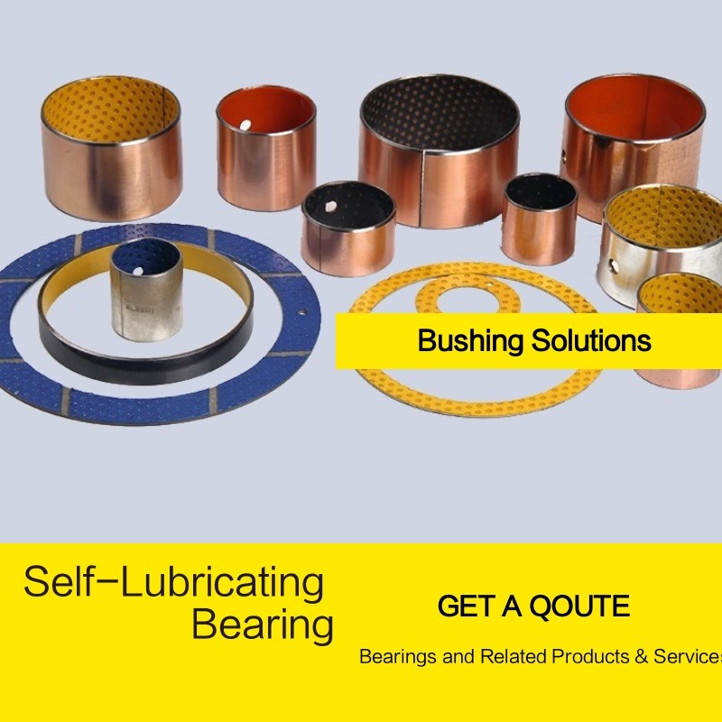 Valve Polymer Plain Bearings Stainless Steel 316 / Ptfe Fibres Fabric