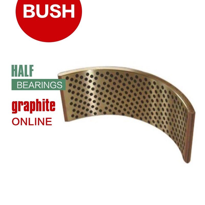 Customized Half Bearings Plugged Graphite Bronze Oil Holes Grooved