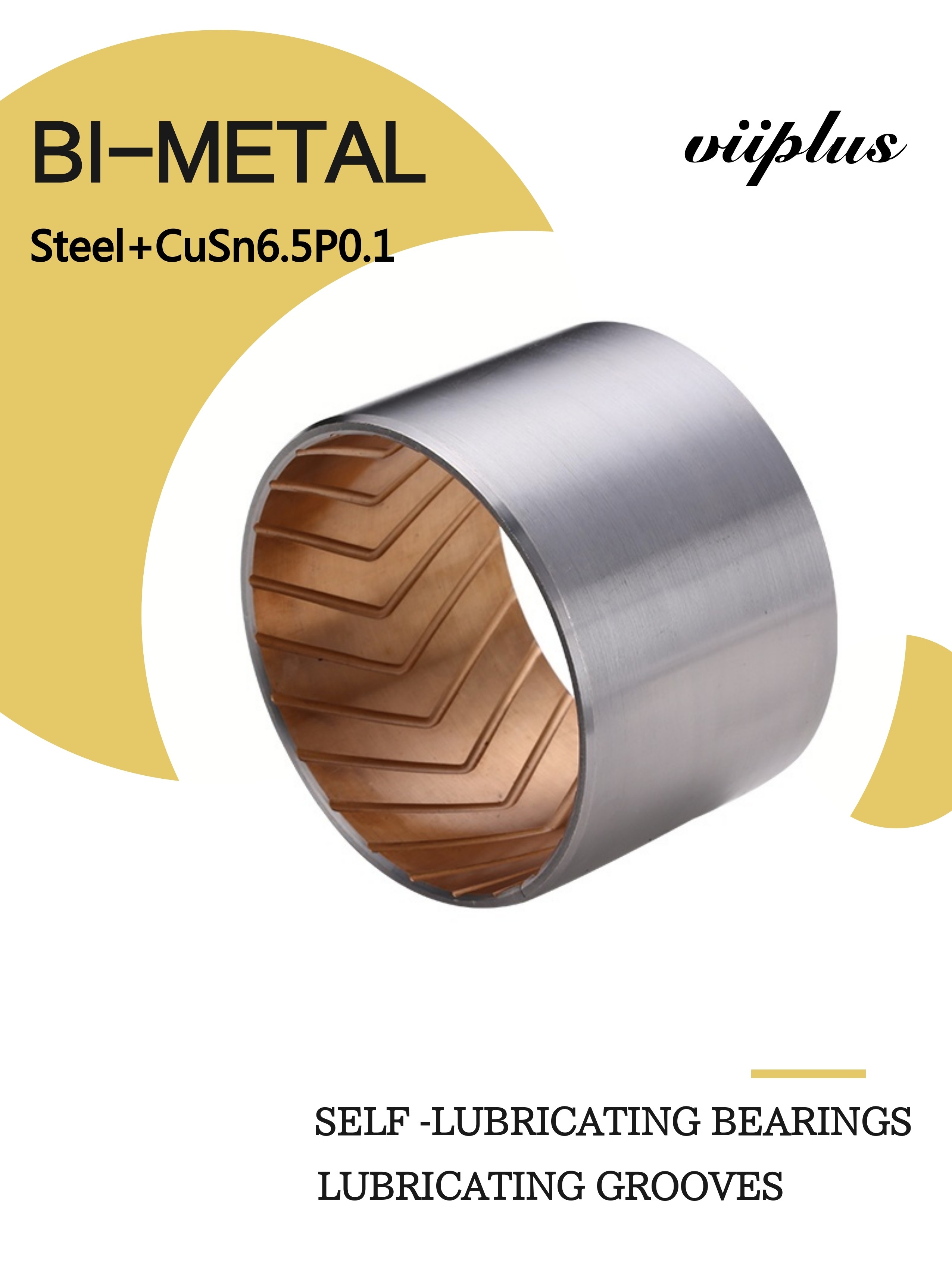 High Precision Metal & Bimetal Bearings , Split Self Lubricating