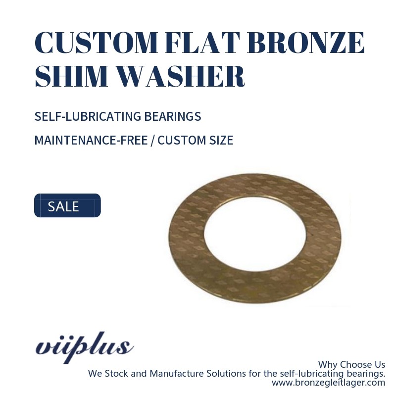 CuSn8 / CuSn6 Custom Size Flat Bronze Thrust Washer Thin Walled Self