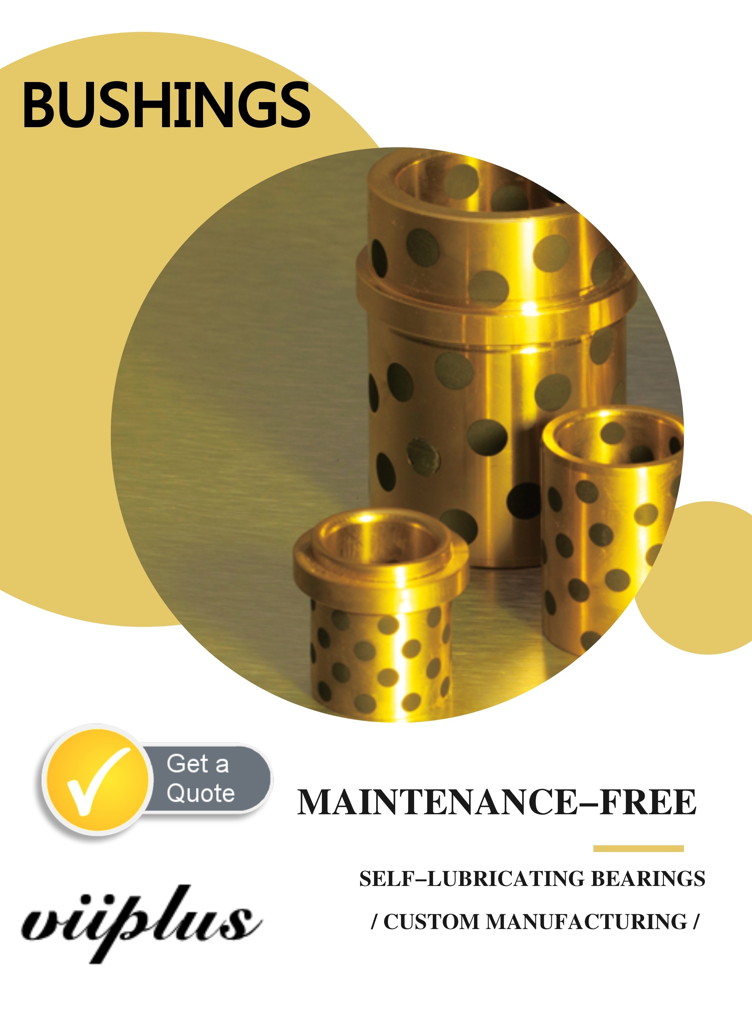 Metric Size Dry Sliding Bearings , Self Lube Bushings With Long Life Time