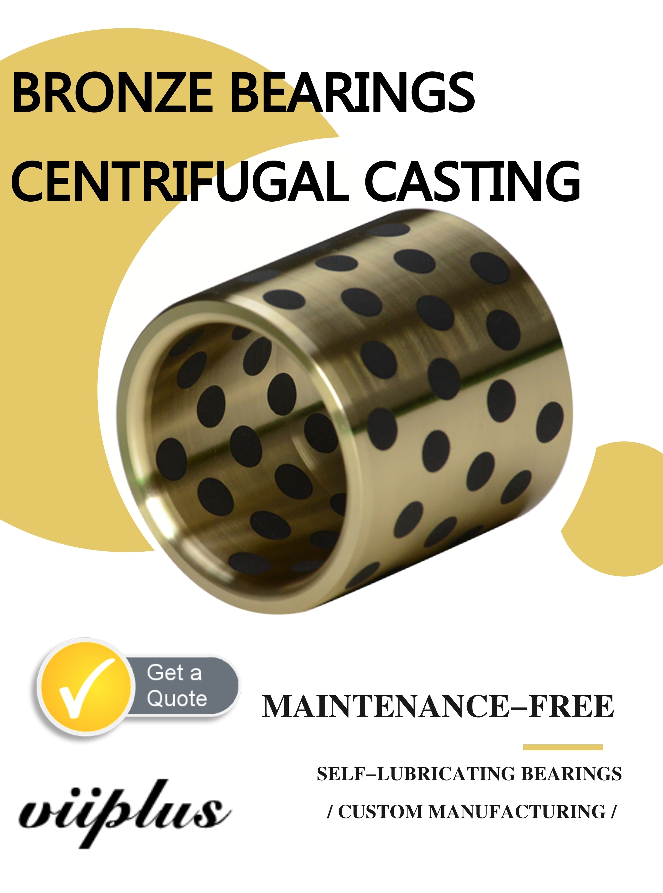 Centrifugal Casting Graphite Plugged Bushings Large Size C86300 Alloy