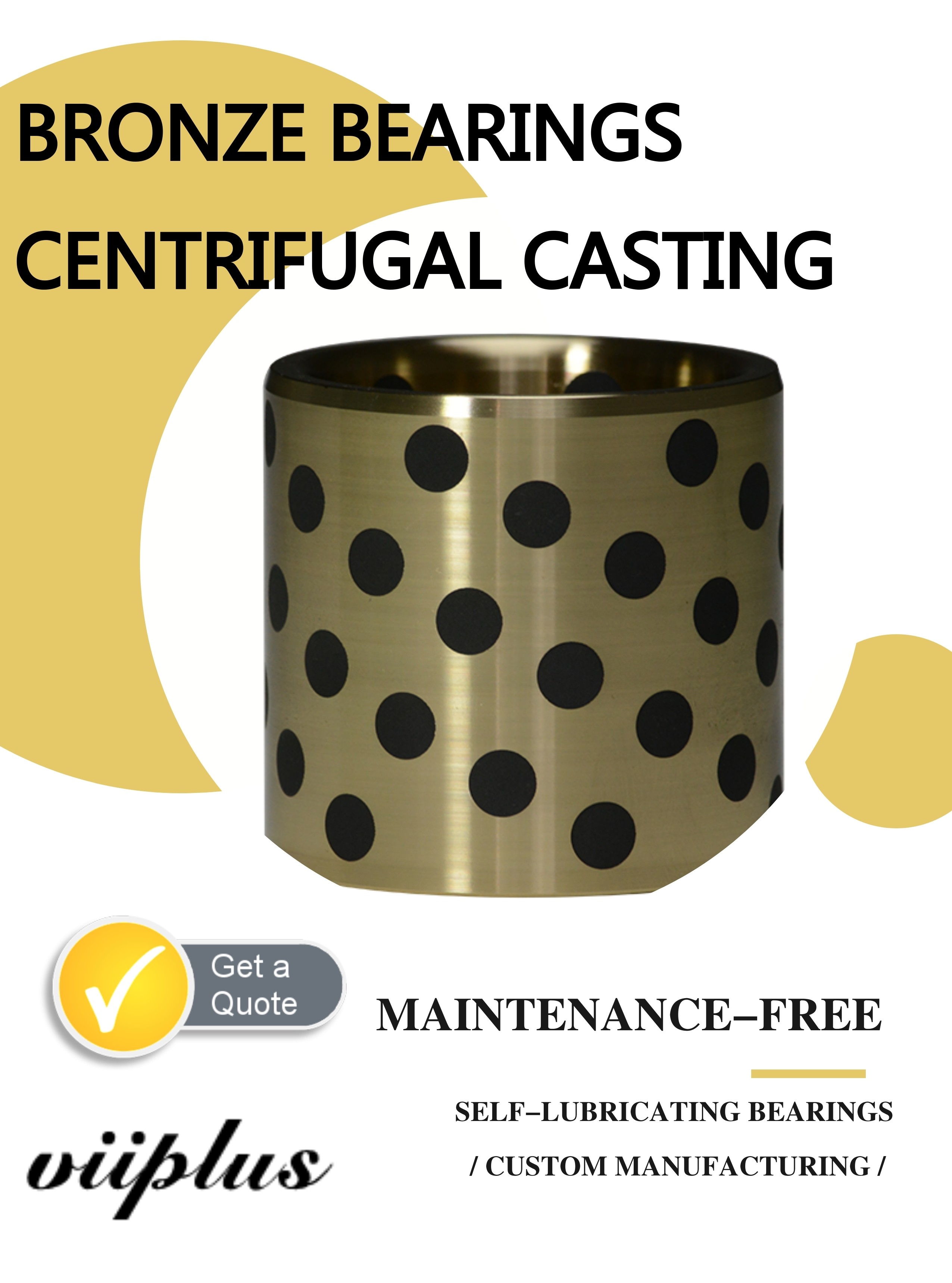 Centrifugal Casting Graphite Plugged Bushings Large Size C86300 Alloy