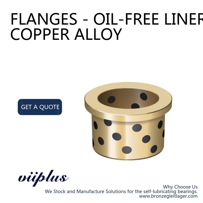 Metric Size Graphite Plugged Bushings , Flanged Bronze Bushings For Rubber Machine