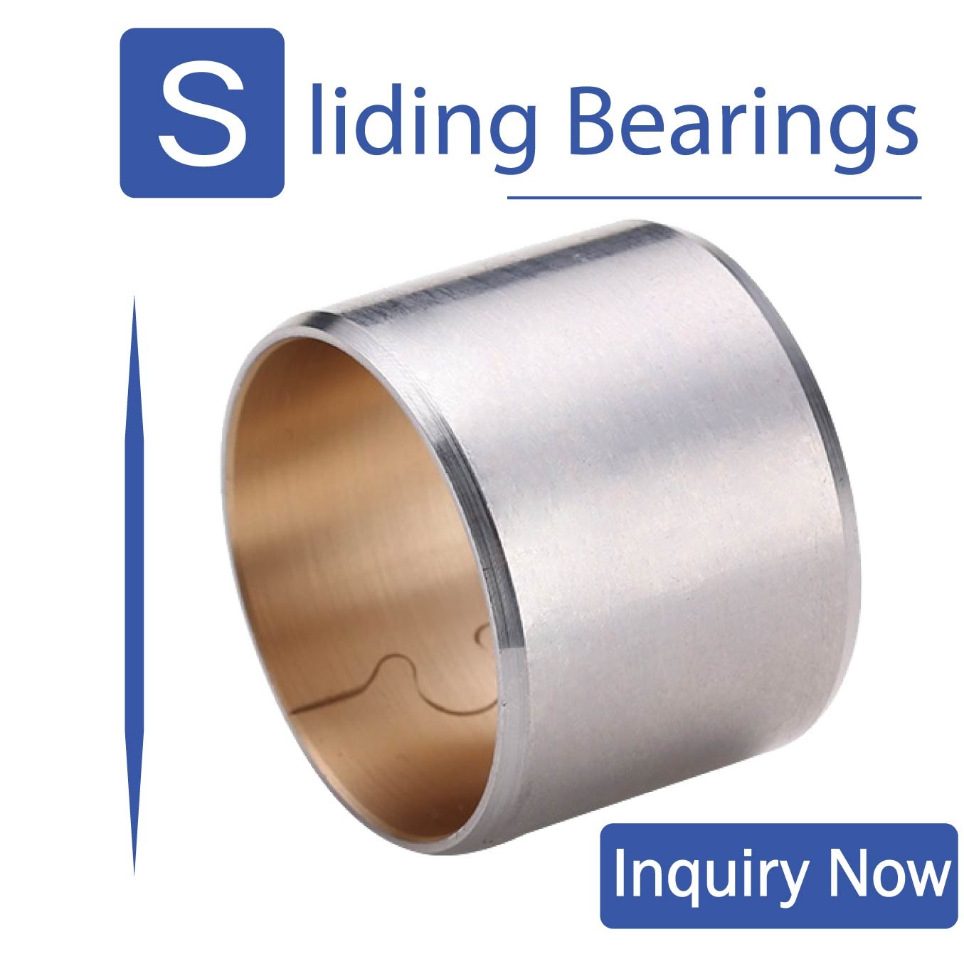 Bimetal 800 Split Type Bimetal Bearing Bushes Buckle Steel Backed Solid