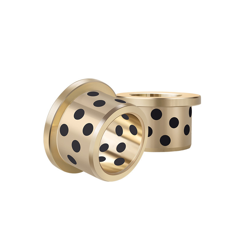 Graphite Brass Bronze Flanged Bearings With Oil Free Two Sided Cut