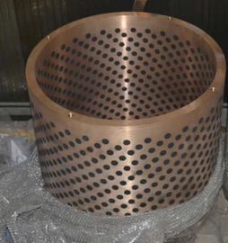 Maintenance Free Graphite Plugged Bronze Bearings Valves Bushing Steel / Copper Composite