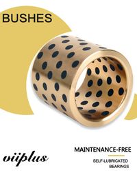 Continuous Cast Bronze Plugged Bushing , Centrifugal Castings C86300 SAE 430B Manganese Bronze Double loop groove