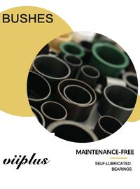Thermoplastic plastic sliding bearing, plastic, Maintenance-free