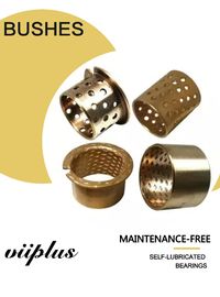 Bronze Flanged Sleeve Bushing & Bearings Made Of CuSn8 With Lubrication Indents