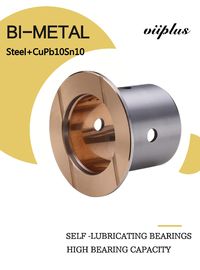 SAE797 Steel With Cupb10sn10 Bimetal Sleeve Bearing Indents Oil Or Grease Welded Joint