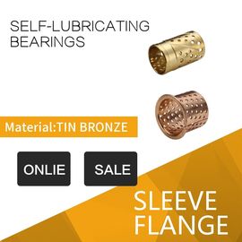 Custom Tribological Grooves Or Sockets CuZn32 Bronze Sleeve Bushings With Lubricating