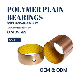 Oil Hole Composite Yellow Polymer Plain Bearings Guide Sleeve Copper