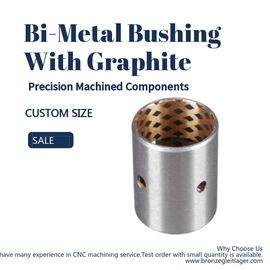Precision Machined Components Split Self Lubricating Bimetal Bushing With Graphite
