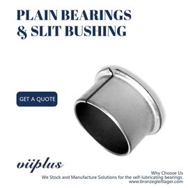 Pump Bronze Shaft Slit Bushings DIN1494 / ISO3547 Flange Bearings