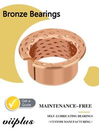 CuSn8 & CuSn6.5 Bronze Bearings Material | Flange Cylindrical Bushes Type