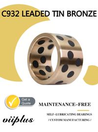Straight Cylinder Maintenance Free Bronze Gleitlager Self Lubricating Friction Coefficient Low
