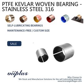 Ptfe Kevlar Woven Bearing Valve Bushing Made Of Stainless Steel 316