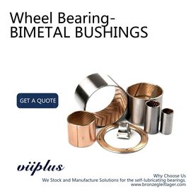 Track Roller Flange Bimetal Bearing Bushes , Steel Bronze Bimetal Bush