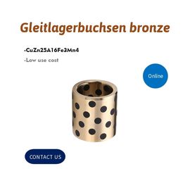 Gleitlagerbuchsen Bronze Alloy Bronze Gleitlager Bushing With Graphite Inserted